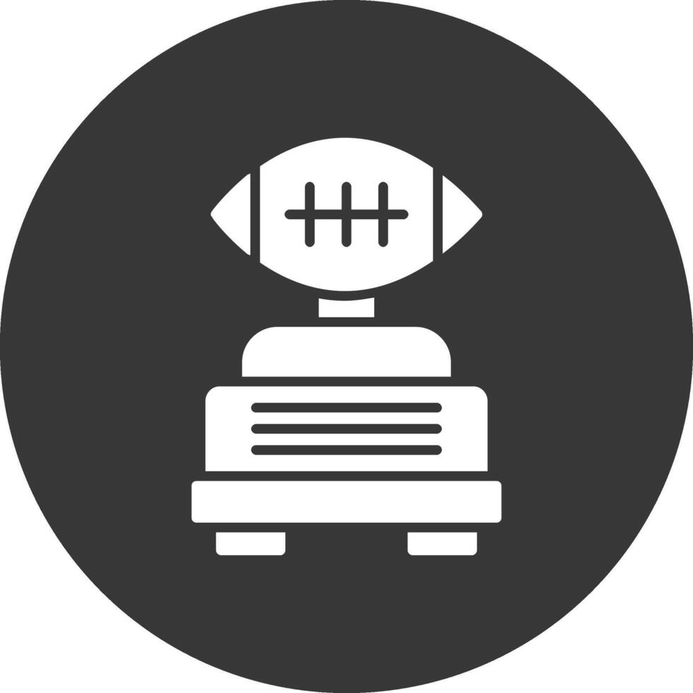 Football Glyph Inverted Icon vector
