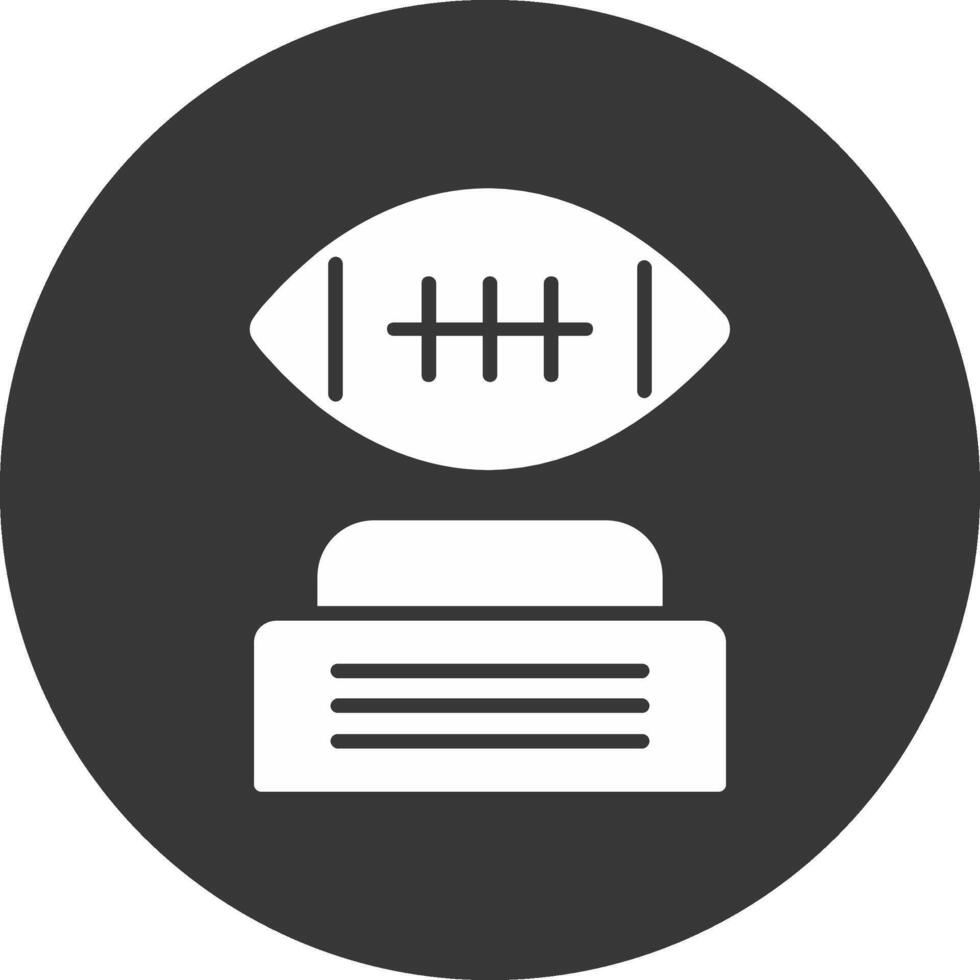 Football Glyph Inverted Icon vector
