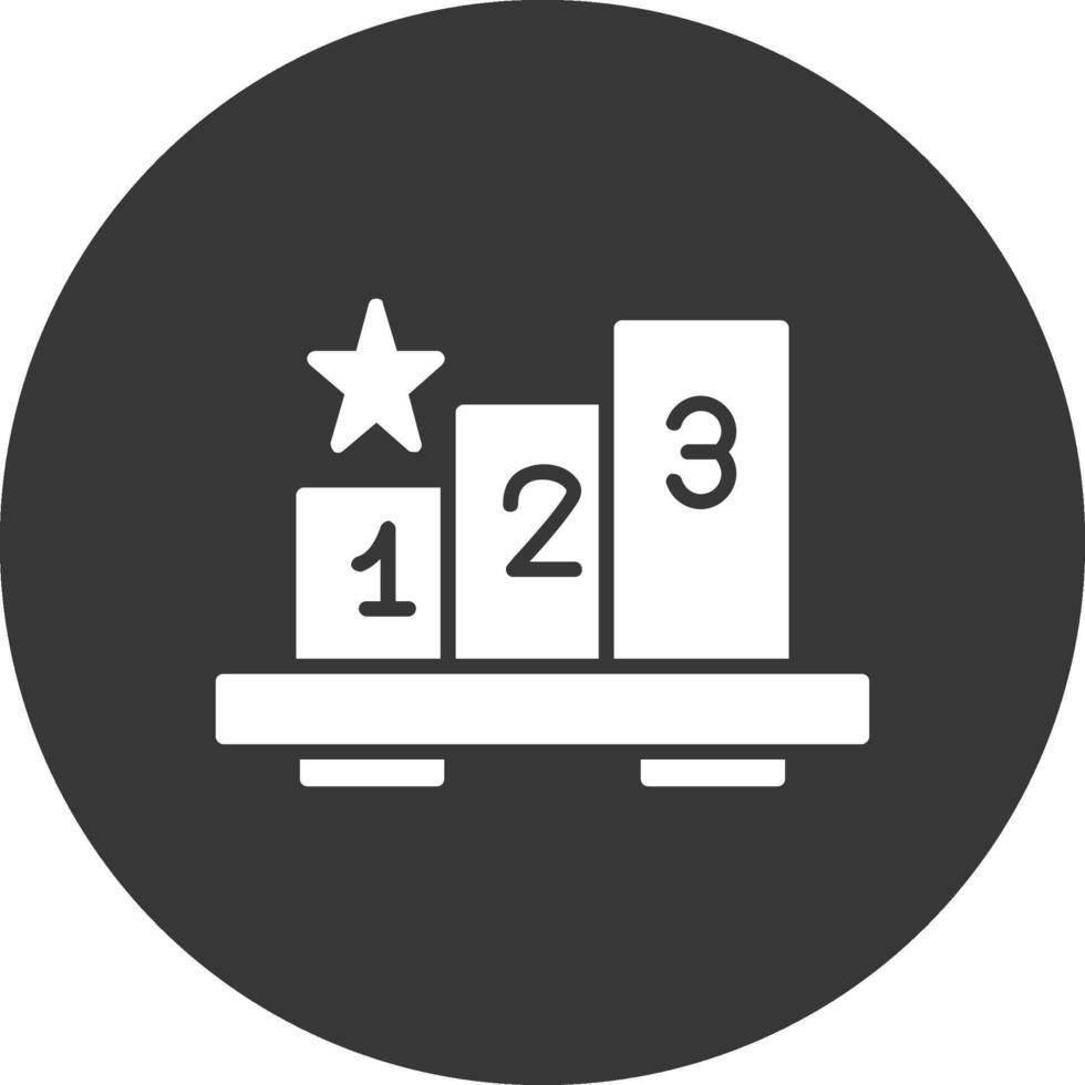 Leaderboard Glyph Inverted Icon vector