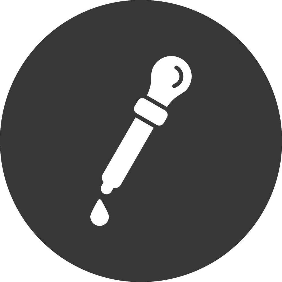 Dropper Glyph Inverted Icon vector