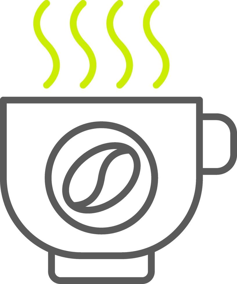 línea de café icono de dos colores vector