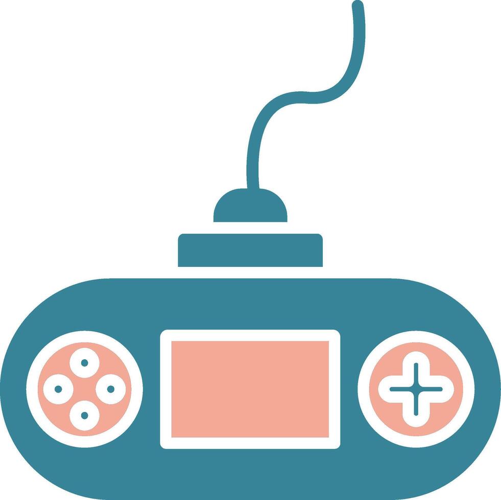 Console Glyph Two Color Icon vector