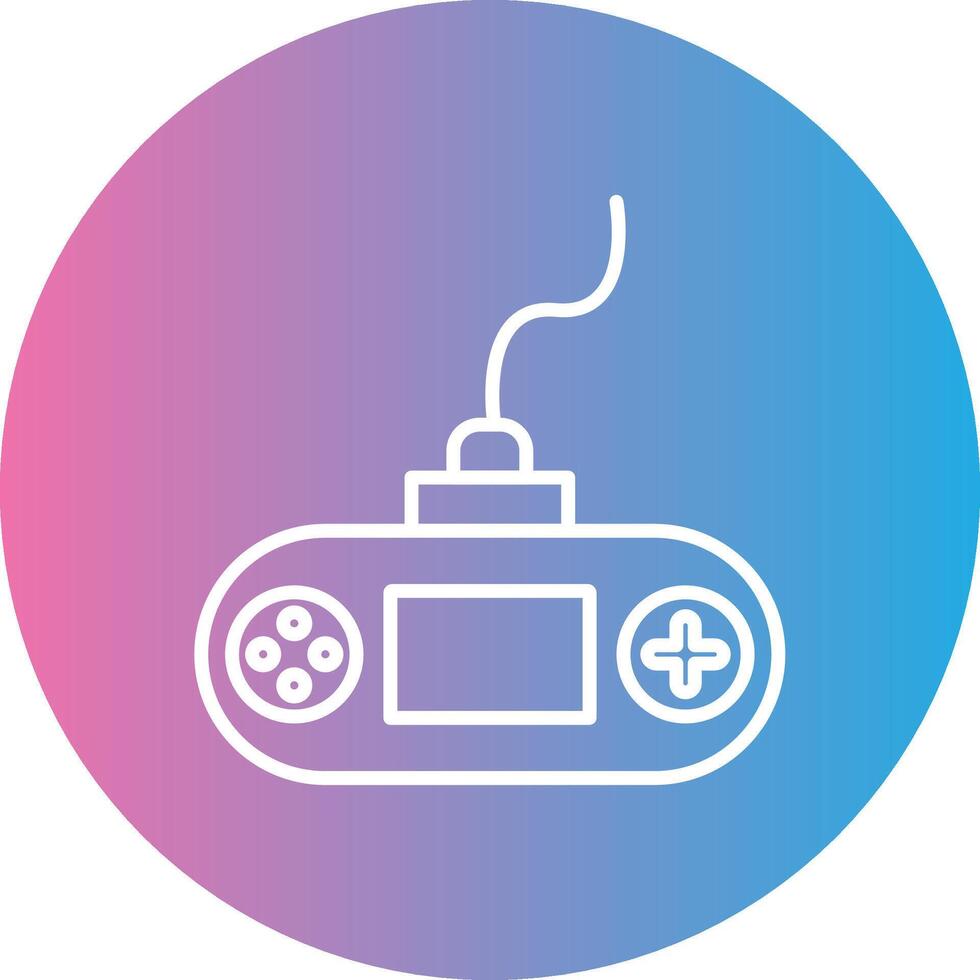 Console Line Gradient Circle Icon vector