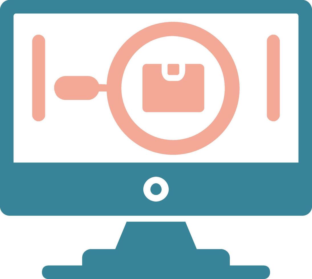 Control Of Goods Glyph Two Color Icon vector