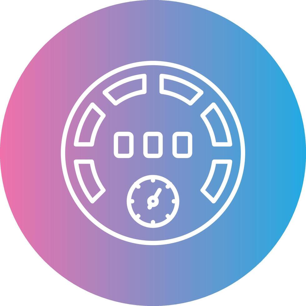 Gauge Line Gradient Circle Icon vector