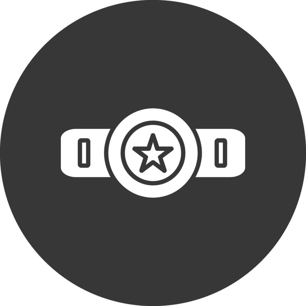 Belt Glyph Inverted Icon vector
