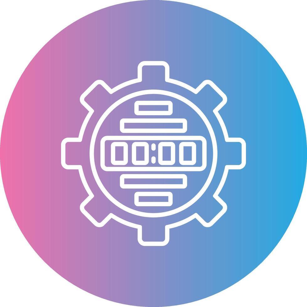 Pressure Gauge Line Gradient Circle Icon vector