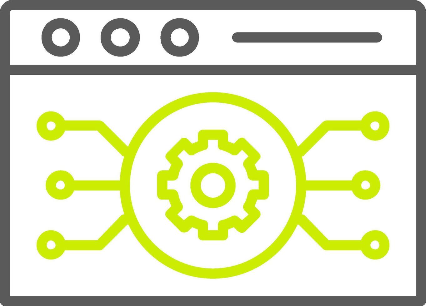 Website Algorithm Line Two Color Icon vector
