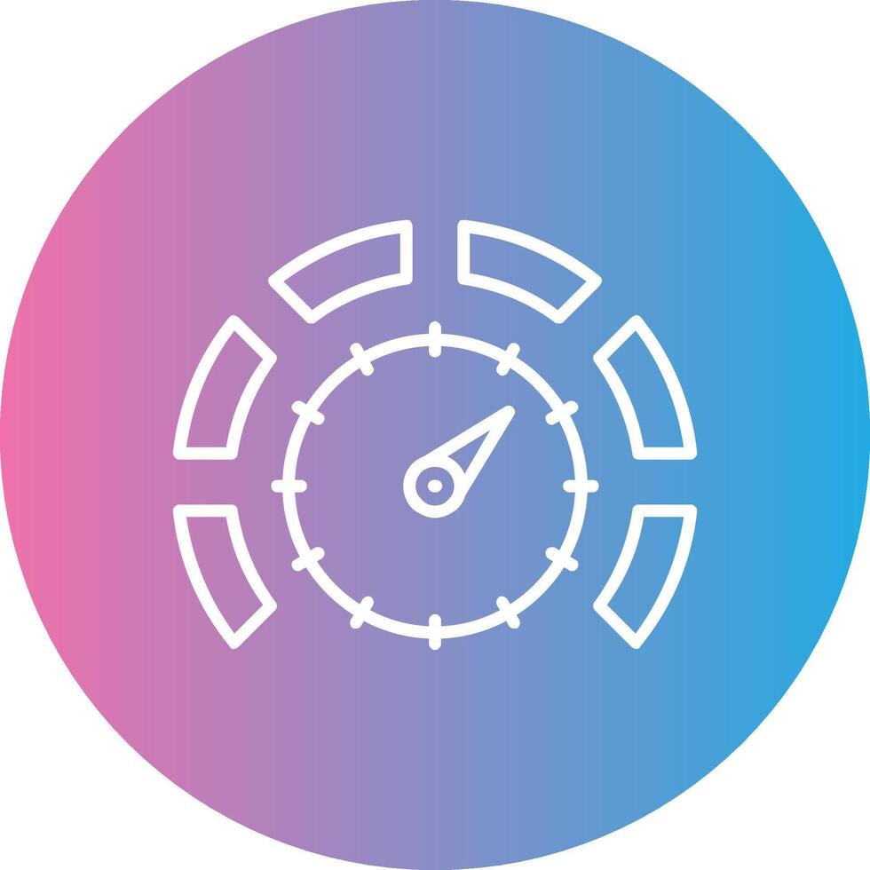 Thermostat Line Gradient Circle Icon vector