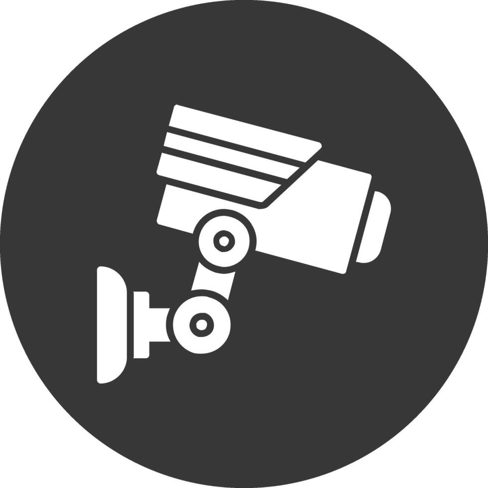 Cctv Glyph Inverted Icon vector