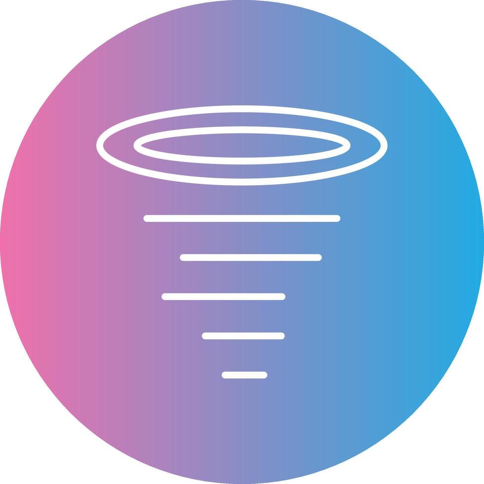 Tornado Line Gradient Circle Icon vector