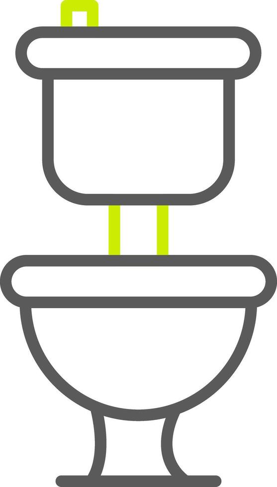 Toilet Line Two Color Icon vector