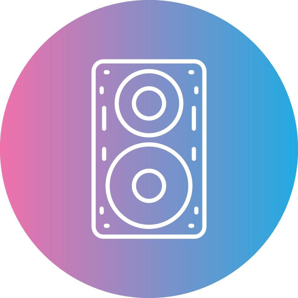 Speaker Line Gradient Circle Icon vector