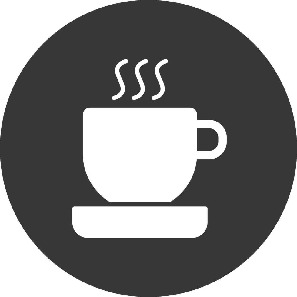 Cup Glyph Inverted Icon vector