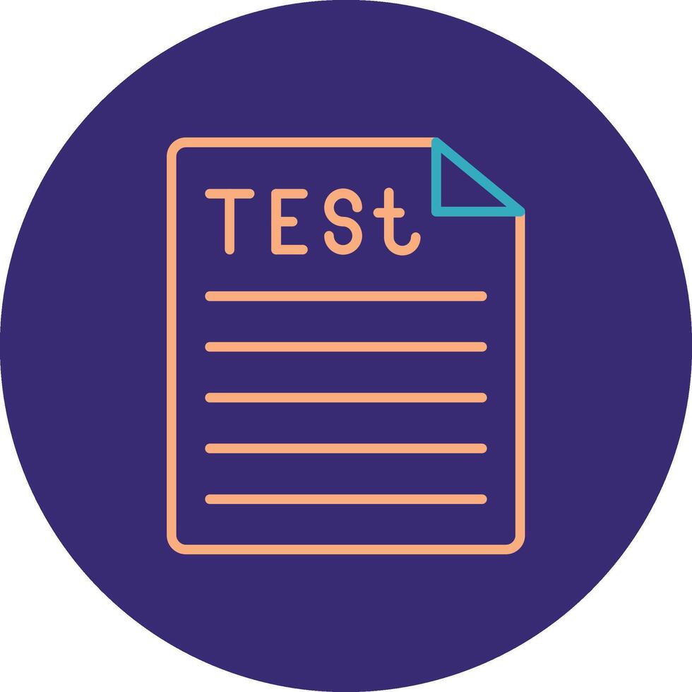 Test Line Two Color Circle Icon vector