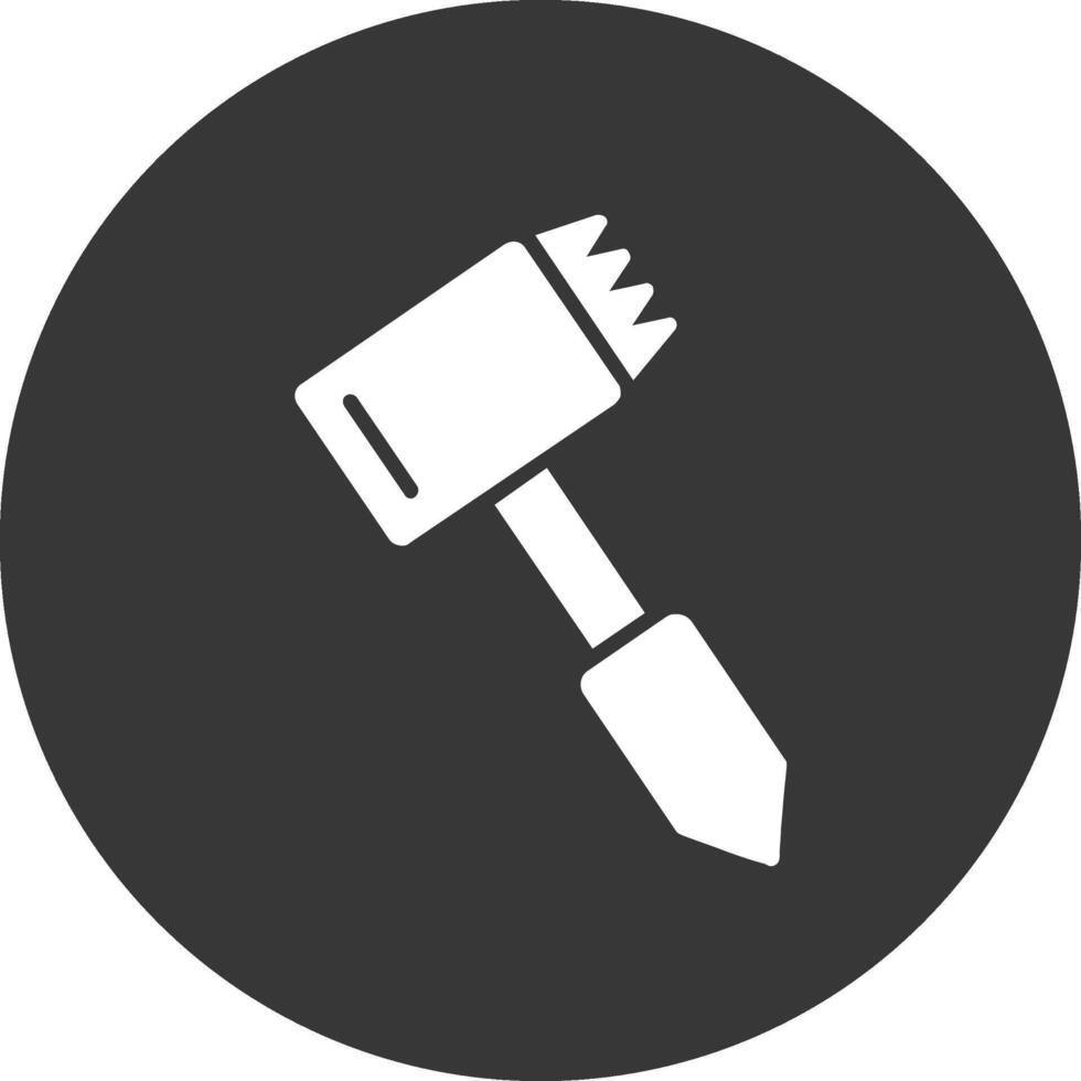 Tenderizer Glyph Inverted Icon vector