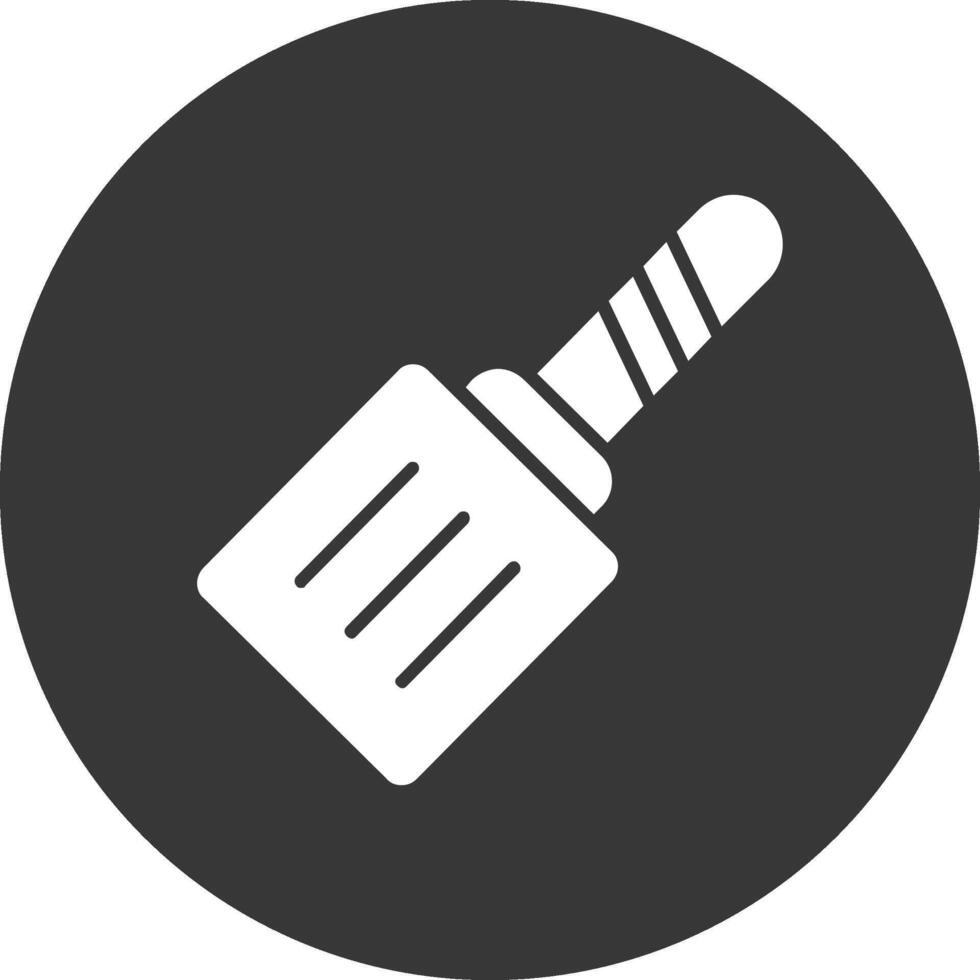 Spatula Glyph Inverted Icon vector
