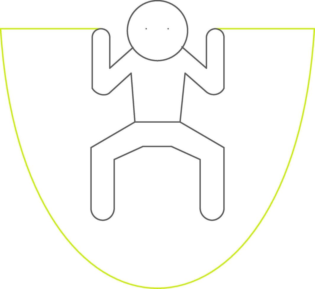 Skipping Line Two Color Icon vector