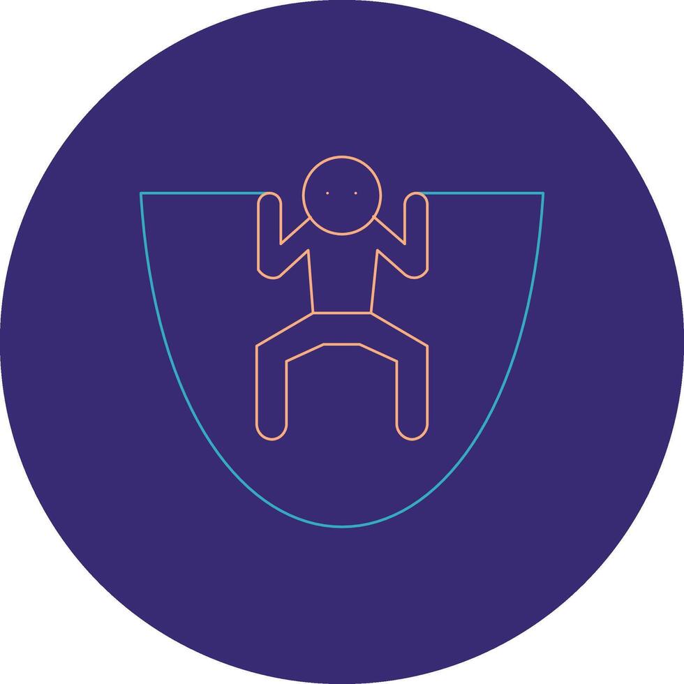 Skipping Line Two Color Circle Icon vector