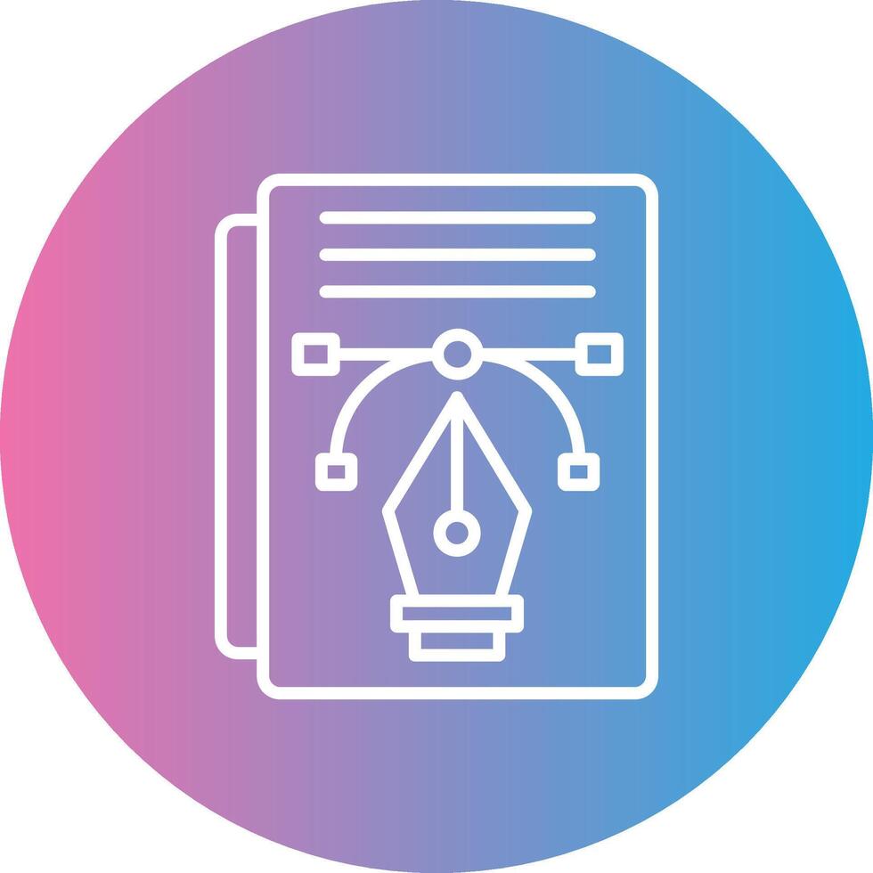 Line Gradient Circle Icon vector