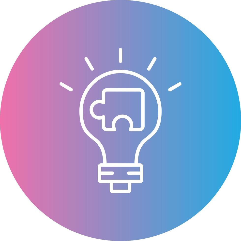 Solution Line Gradient Circle Icon vector