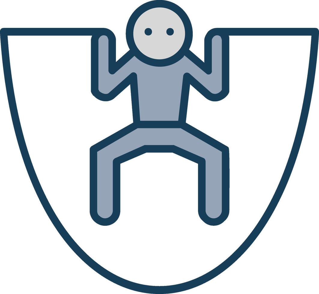 Skipping Line Filled Grey Icon vector