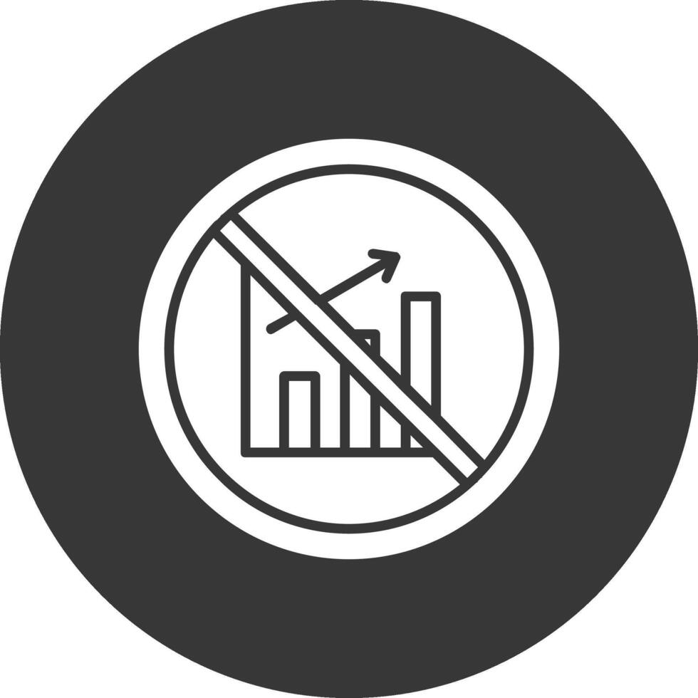 Prohibited Sign Glyph Inverted Icon vector