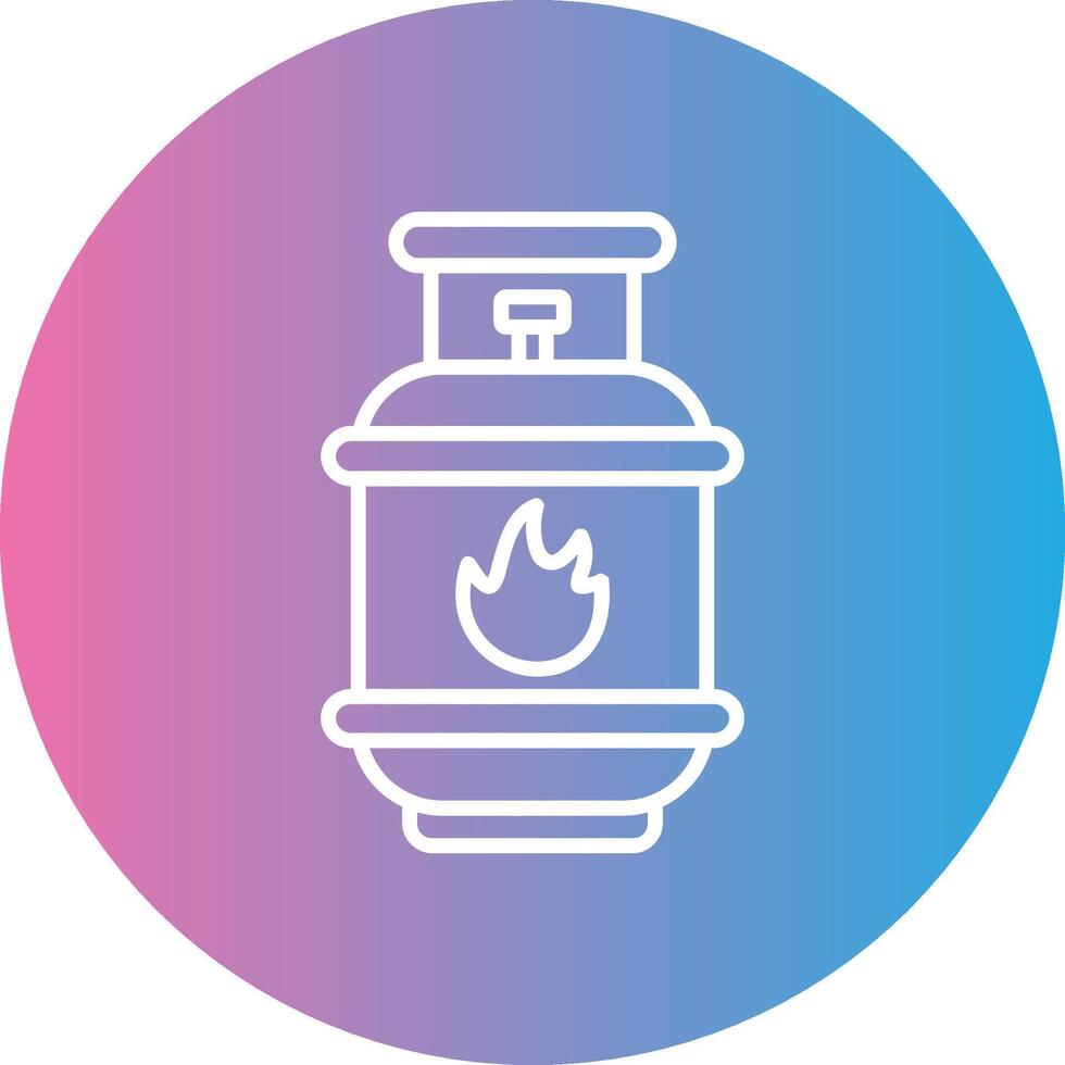 Gas Line Gradient Circle Icon vector