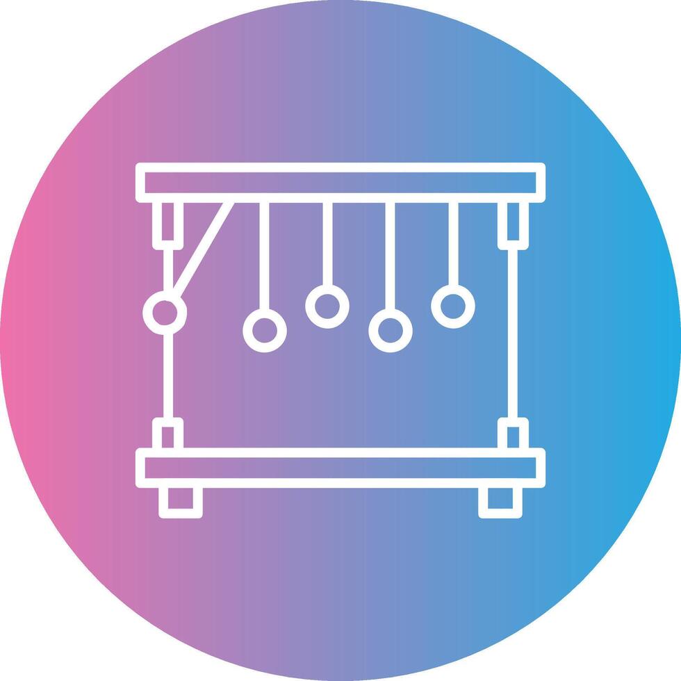 Pendulum Line Gradient Circle Icon vector