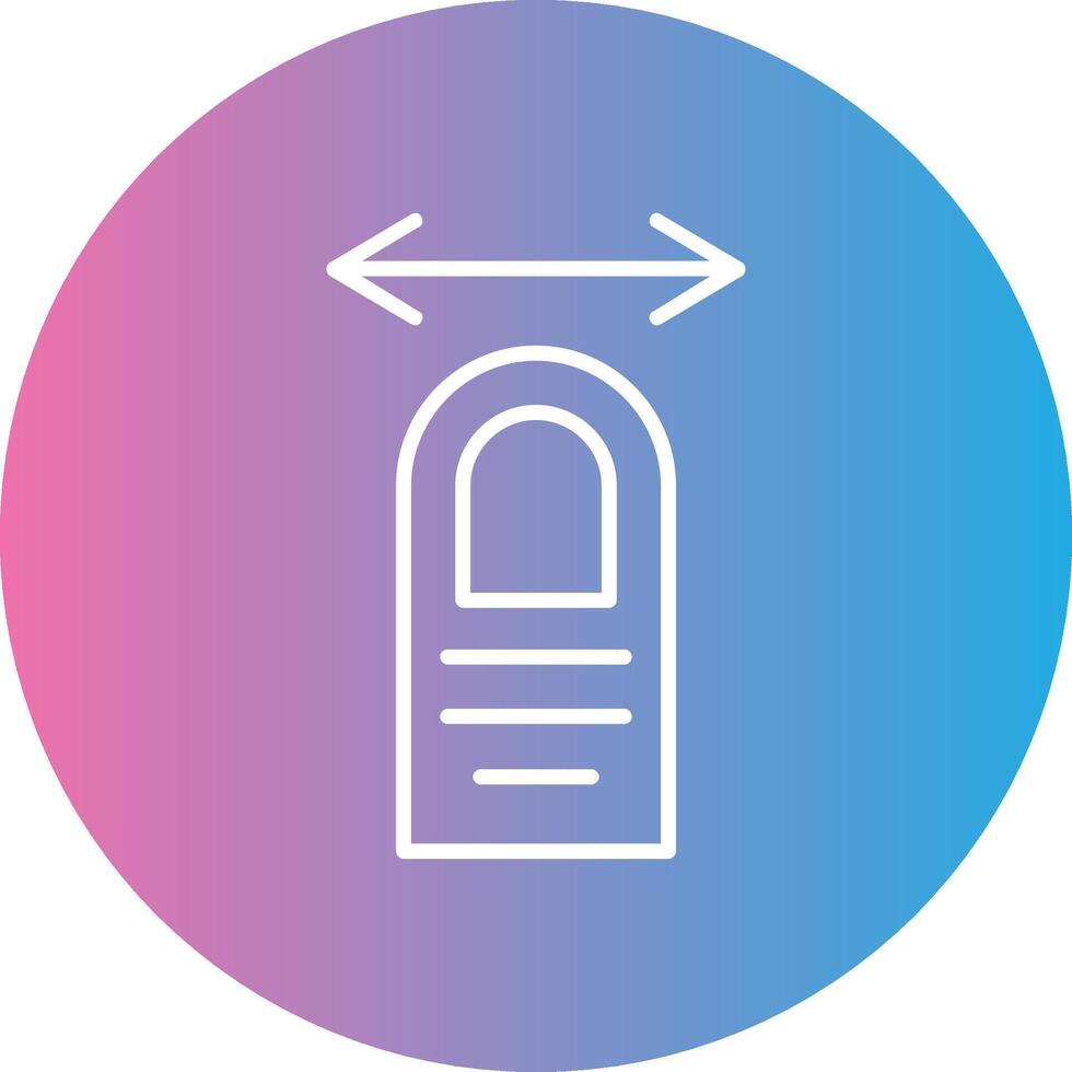 Tap Drag Line Gradient Circle Icon vector