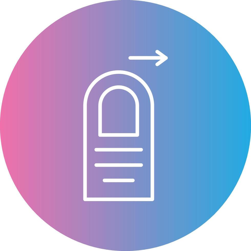 Tap Right Line Gradient Circle Icon vector