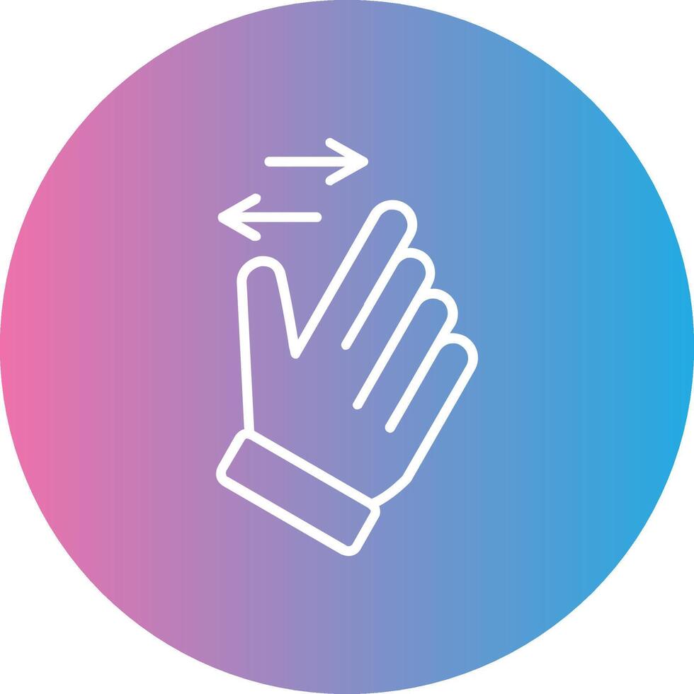 Left Right Swipe Line Gradient Circle Icon vector