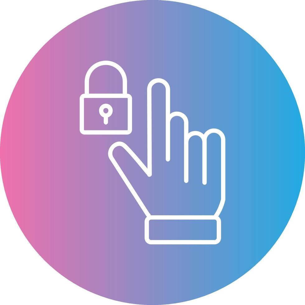 Lock Line Gradient Circle Icon vector