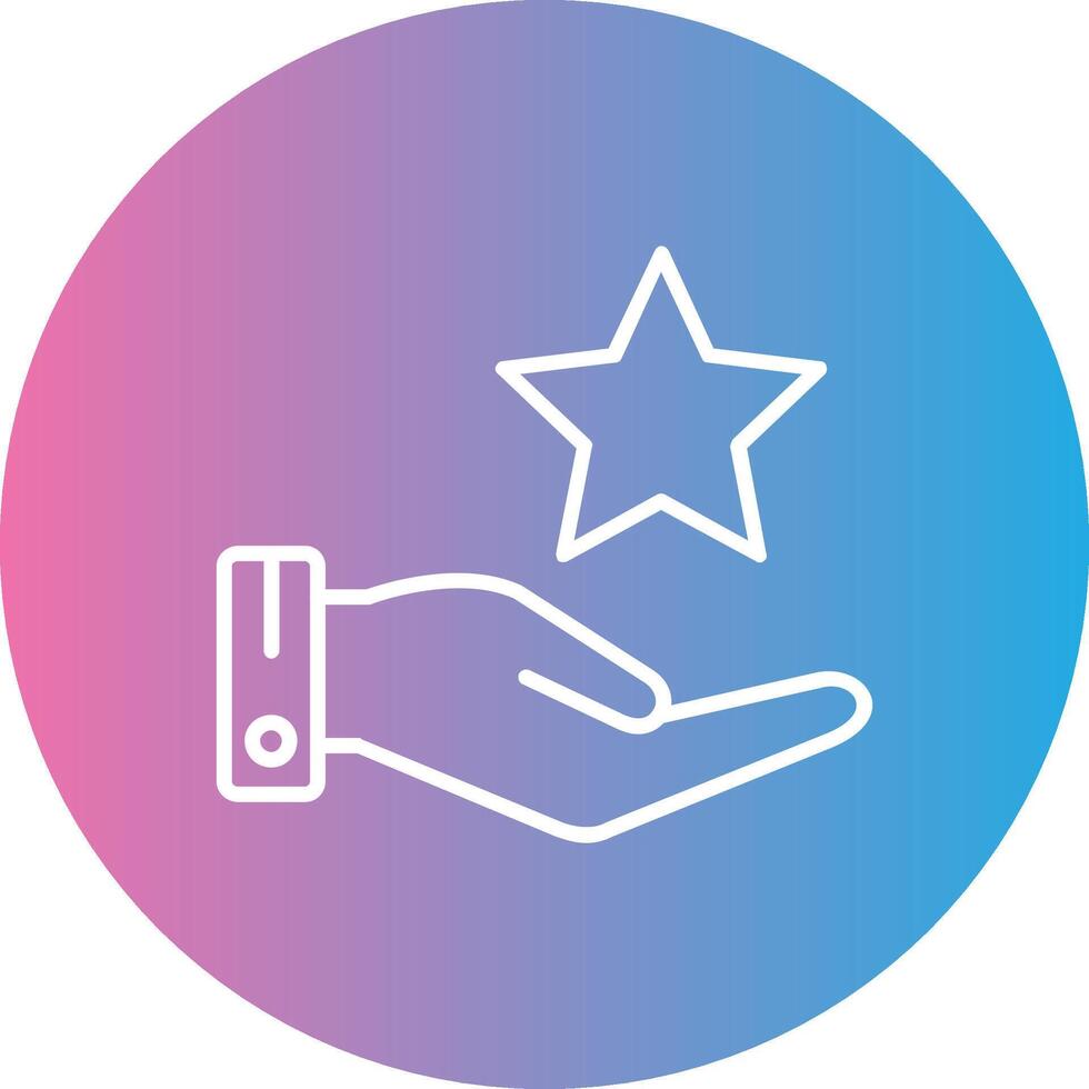 Star Line Gradient Circle Icon vector