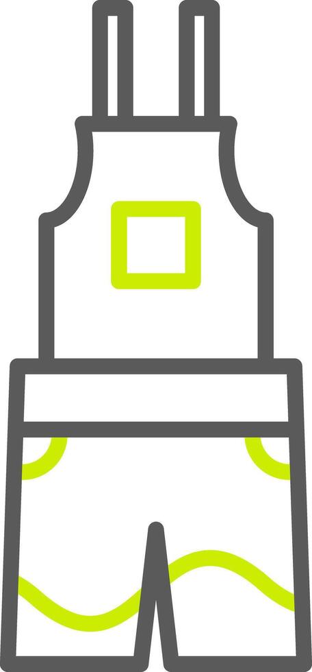 Dungarees Line Two Color Icon vector