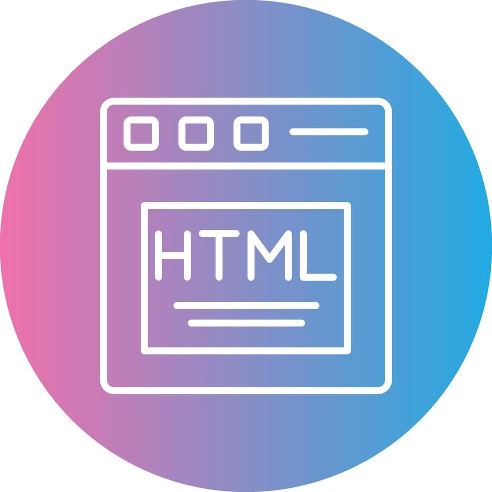 Html Line Gradient Circle Icon vector