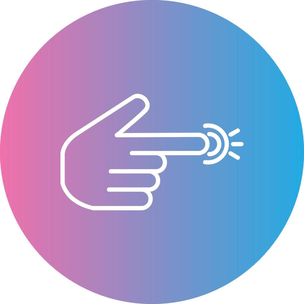 Pointing Right Line Gradient Circle Icon vector