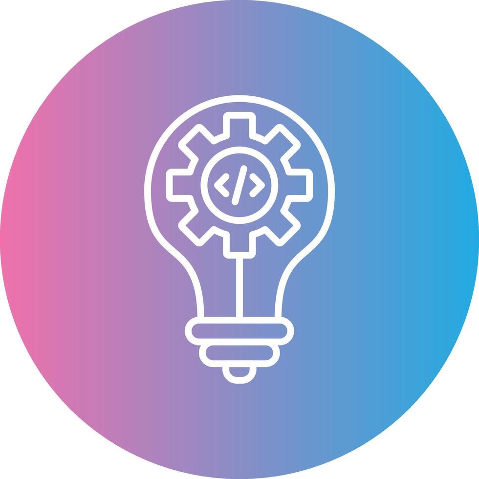 Idea Line Gradient Circle Icon vector
