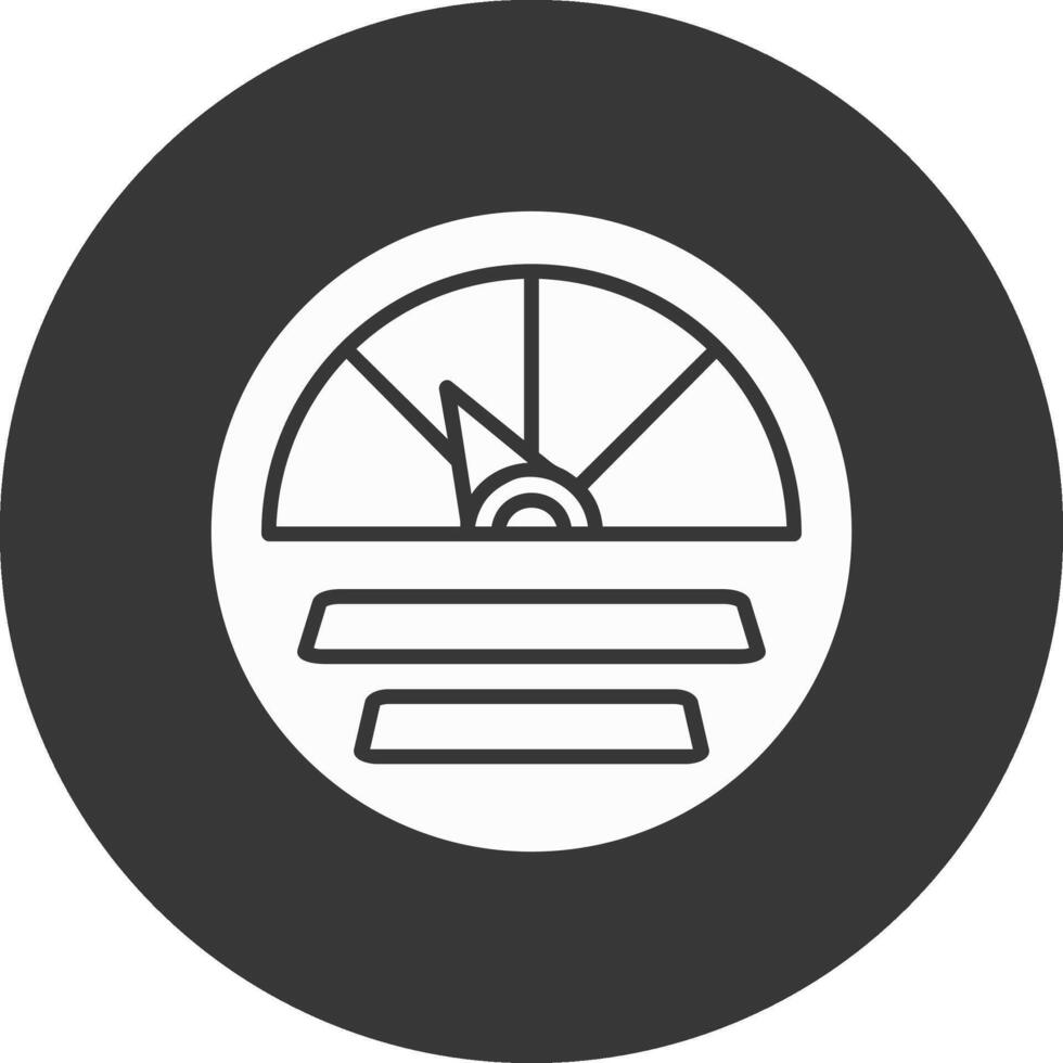 Gauge Glyph Inverted Icon vector