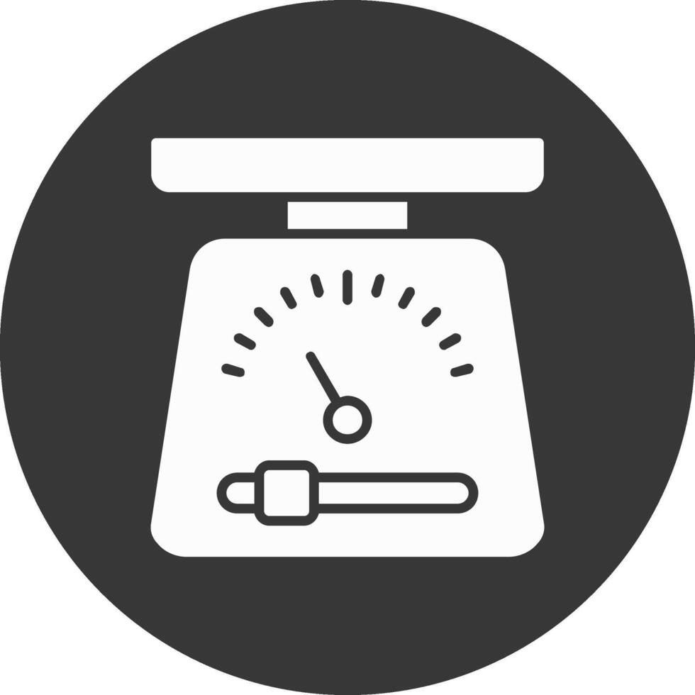 Scales Glyph Inverted Icon vector