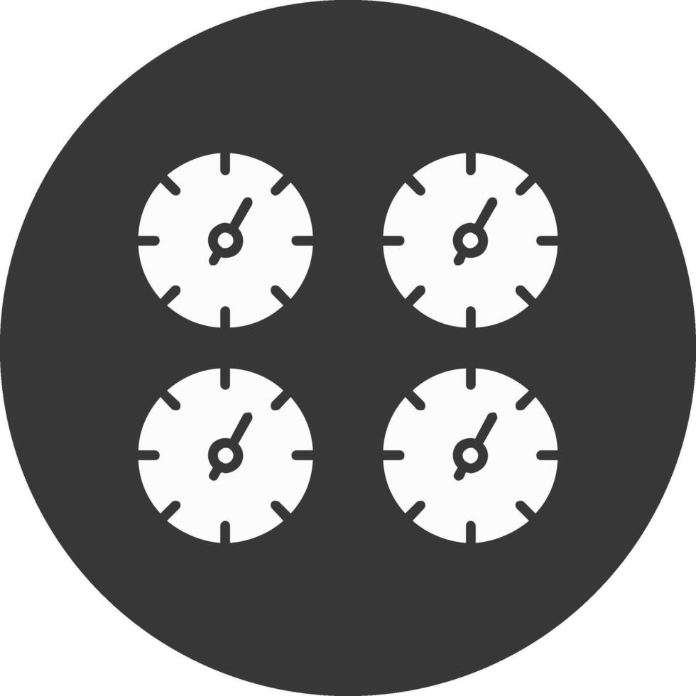 Dial Glyph Inverted Icon vector