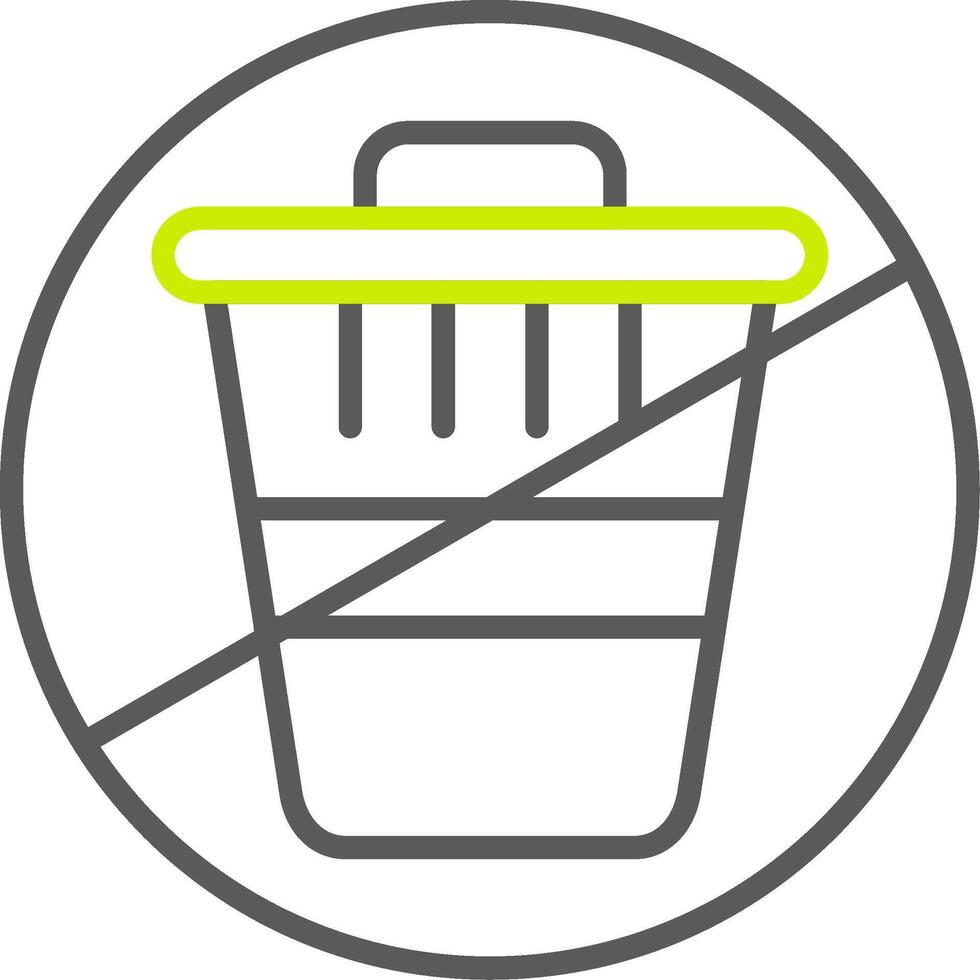 Zero Waste Line Two Color Icon vector