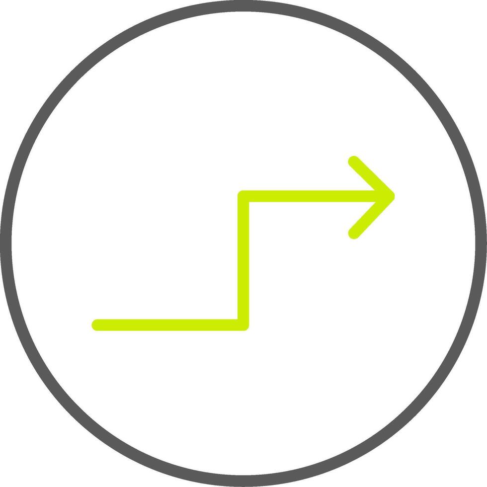 Zigzag Arrow Line Two Color Icon vector
