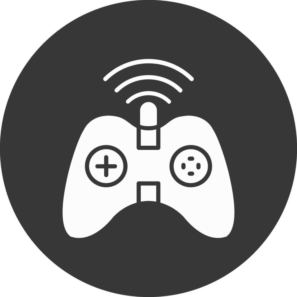 Gaming Glyph Inverted Icon vector