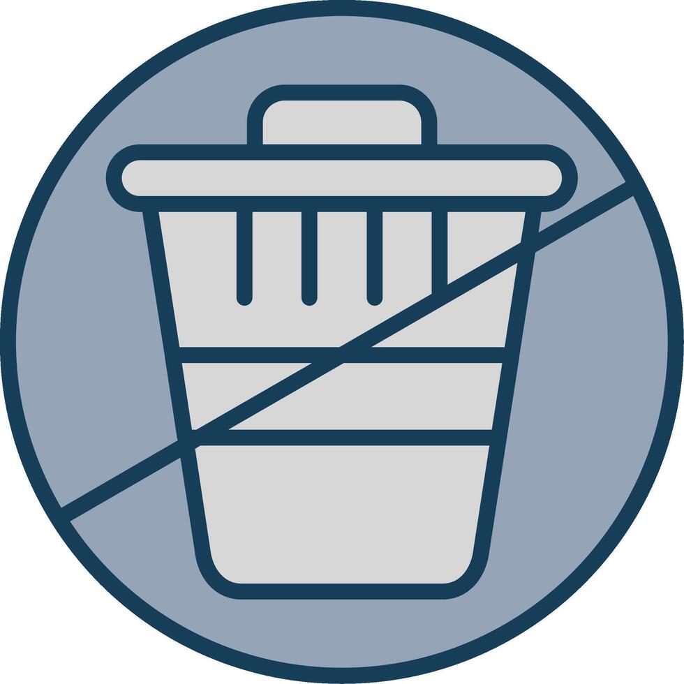 Zero Waste Line Filled Grey Icon vector