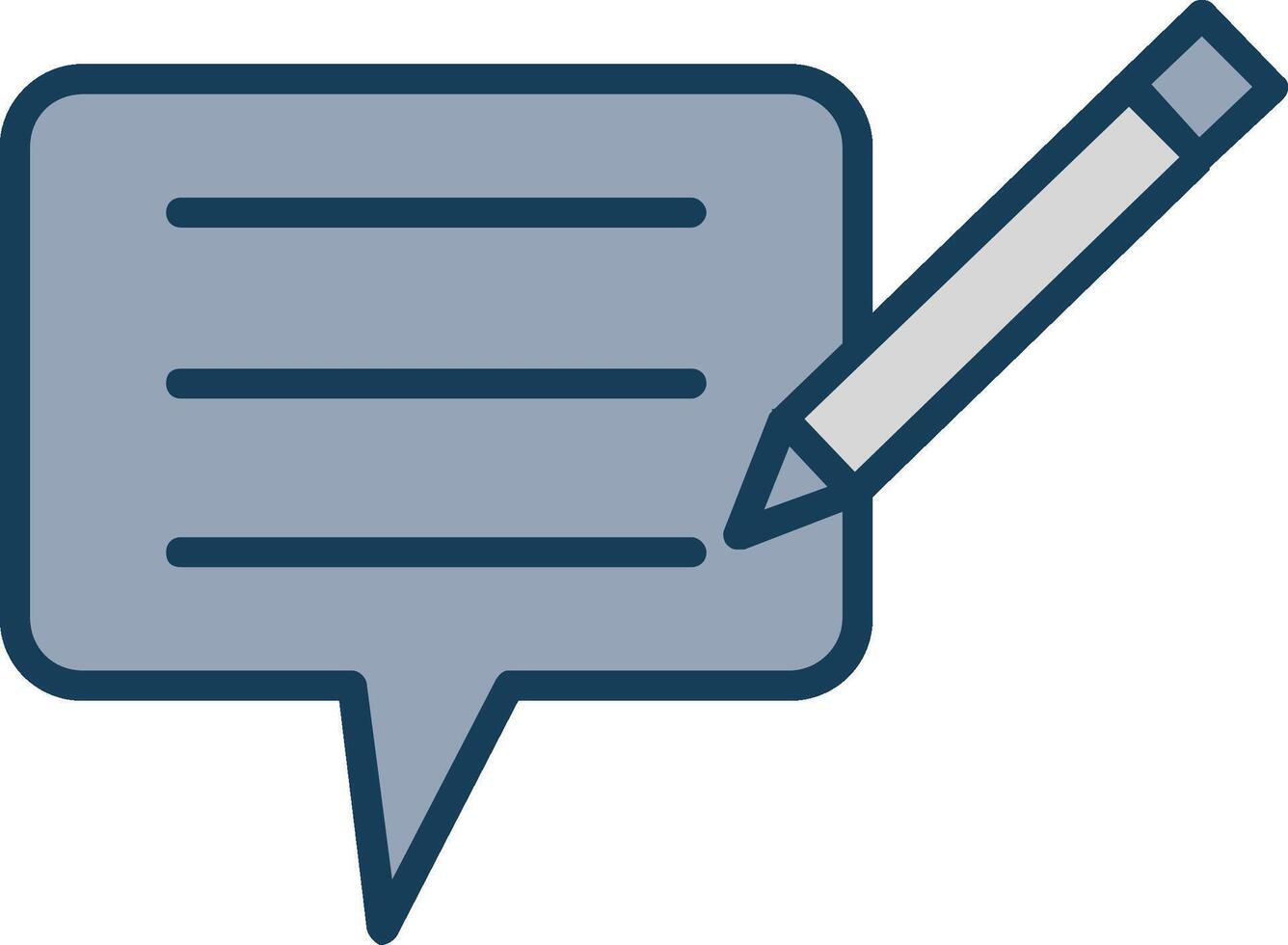 Blog Line Filled Grey Icon vector