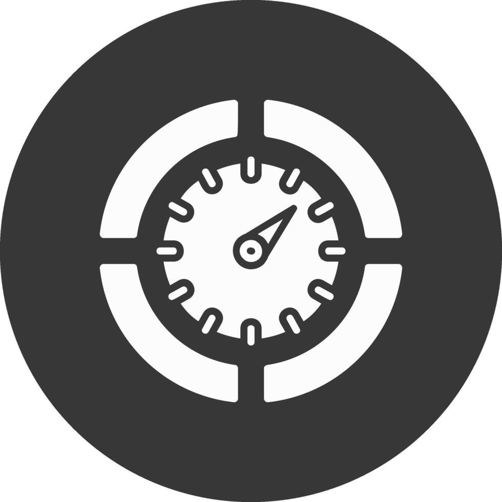 Dial Glyph Inverted Icon vector