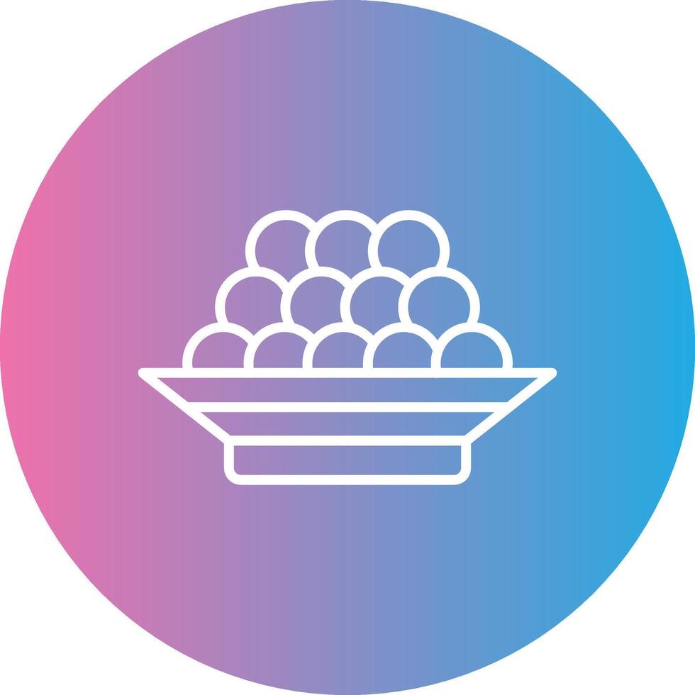 Caviar Line Gradient Circle Icon vector