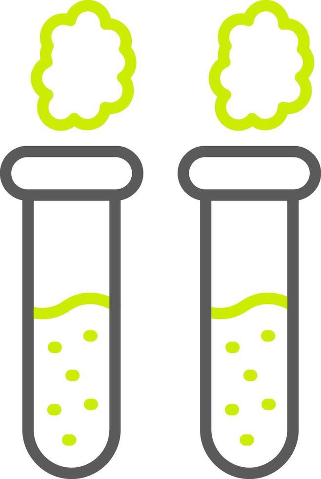 Test Tubes Line Two Color Icon vector