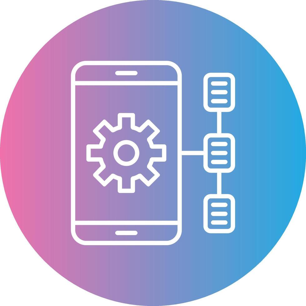 Task Line Gradient Circle Icon vector